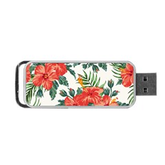 Red Flowers Portable Usb Flash (one Side) by goljakoff