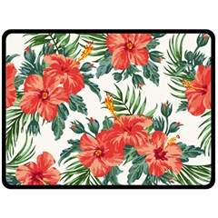 Red Flowers Double Sided Fleece Blanket (large)  by goljakoff