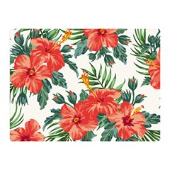 Red Flowers Double Sided Flano Blanket (mini)  by goljakoff