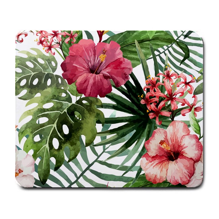 Monstera flowers Large Mousepads