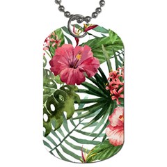 Monstera Flowers Dog Tag (one Side) by goljakoff