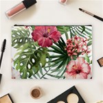 Monstera flowers Cosmetic Bag (Large) Front