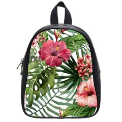 Monstera Flowers School Bag (small) by goljakoff