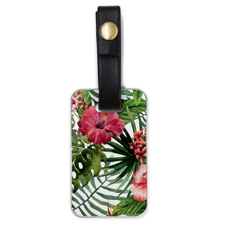 Monstera flowers Luggage Tag (one side)