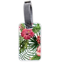 Monstera Flowers Luggage Tag (two Sides) by goljakoff