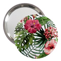 Monstera Flowers 3  Handbag Mirrors by goljakoff