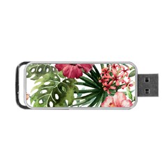 Monstera Flowers Portable Usb Flash (two Sides) by goljakoff