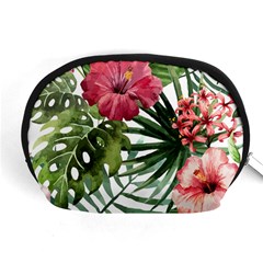 Monstera Flowers Accessory Pouch (medium) by goljakoff