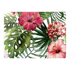 Monstera Flowers Double Sided Flano Blanket (mini)  by goljakoff