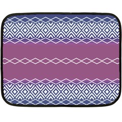 Purple Blue And White Aztec Fleece Blanket (mini) by FloraaplusDesign