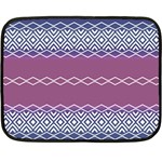 Purple Blue and White Aztec Double Sided Fleece Blanket (Mini)  35 x27  Blanket Back