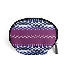 Purple Blue And White Aztec Accessory Pouch (small) by FloraaplusDesign