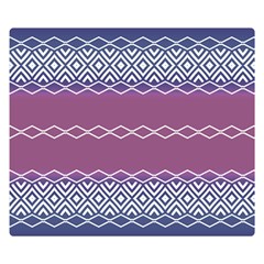 Purple Blue And White Aztec Double Sided Flano Blanket (small)  by FloraaplusDesign