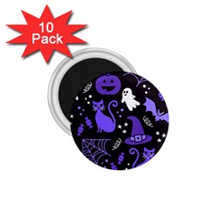 Halloween Party Seamless Repeat Pattern  1 75  Magnets (10 Pack)  by KentuckyClothing