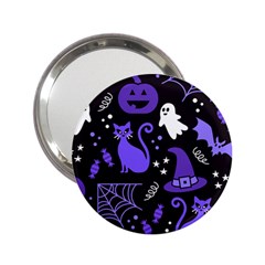 Halloween Party Seamless Repeat Pattern  2 25  Handbag Mirrors by KentuckyClothing