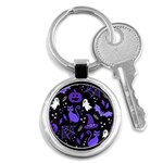 Halloween Party Seamless Repeat Pattern  Key Chain (Round) Front