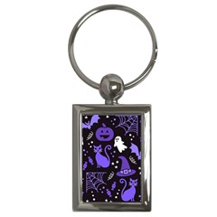 Halloween Party Seamless Repeat Pattern  Key Chain (rectangle)