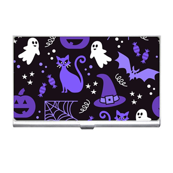 Halloween Party Seamless Repeat Pattern  Business Card Holder