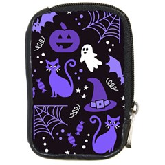 Halloween Party Seamless Repeat Pattern  Compact Camera Leather Case by KentuckyClothing