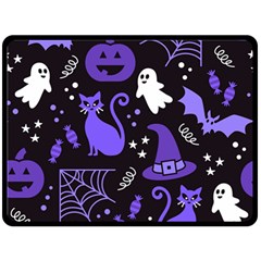 Halloween Party Seamless Repeat Pattern  Fleece Blanket (large)  by KentuckyClothing