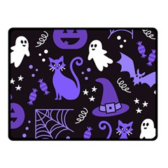 Halloween Party Seamless Repeat Pattern  Fleece Blanket (small) by KentuckyClothing