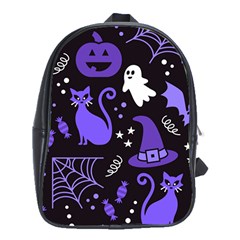 Halloween Party Seamless Repeat Pattern  School Bag (xl) by KentuckyClothing