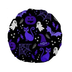 Halloween Party Seamless Repeat Pattern  Standard 15  Premium Flano Round Cushions