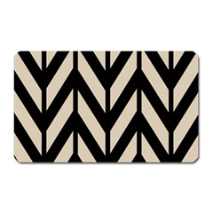 Chevrons Beige/noir Magnet (rectangular) by kcreatif