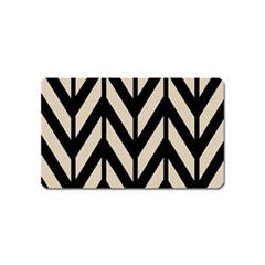 Chevrons Beige/noir Magnet (name Card) by kcreatif