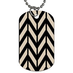 Chevrons Beige/noir Dog Tag (one Side) by kcreatif