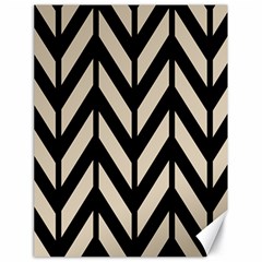 Chevrons Beige/noir Canvas 18  X 24  by kcreatif