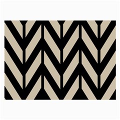 Chevrons Beige/noir Large Glasses Cloth (2 Sides) by kcreatif