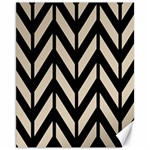 Chevrons Beige/Noir Canvas 11  x 14  10.95 x13.48  Canvas - 1