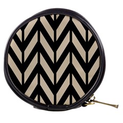 Chevrons Beige/noir Mini Makeup Bag by kcreatif