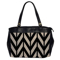 Chevrons Beige/noir Oversize Office Handbag by kcreatif