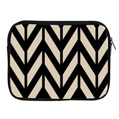 Chevrons Beige/noir Apple Ipad 2/3/4 Zipper Cases by kcreatif