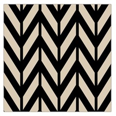 Chevrons Beige/noir Large Satin Scarf (square) by kcreatif