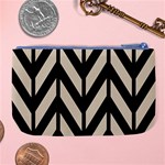 Chevrons Beige/Noir Large Coin Purse Back