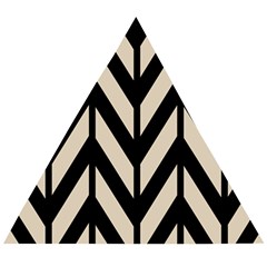 Chevrons Beige/noir Wooden Puzzle Triangle by kcreatif