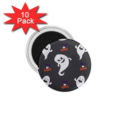 Halloween Ghost Trick Or Treat Seamless Repeat Pattern 1 75  Magnets (10 Pack)  by KentuckyClothing