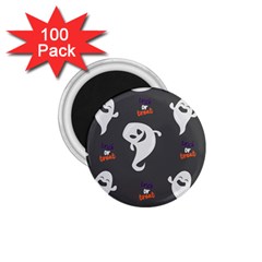 Halloween Ghost Trick Or Treat Seamless Repeat Pattern 1 75  Magnets (100 Pack)  by KentuckyClothing