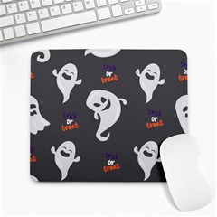 Halloween Ghost Trick Or Treat Seamless Repeat Pattern Large Mousepads by KentuckyClothing