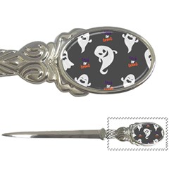 Halloween Ghost Trick Or Treat Seamless Repeat Pattern Letter Opener by KentuckyClothing