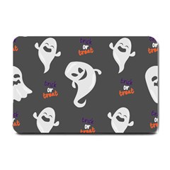 Halloween Ghost Trick Or Treat Seamless Repeat Pattern Small Doormat  by KentuckyClothing