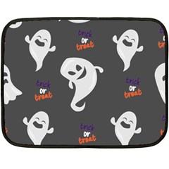 Halloween Ghost Trick Or Treat Seamless Repeat Pattern Fleece Blanket (mini) by KentuckyClothing