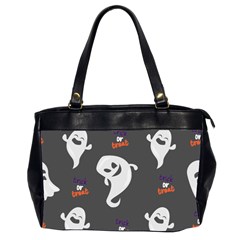 Halloween Ghost Trick Or Treat Seamless Repeat Pattern Oversize Office Handbag (2 Sides) by KentuckyClothing