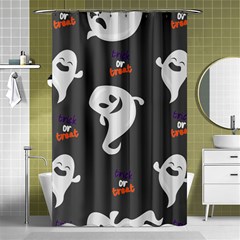 Halloween Ghost Trick Or Treat Seamless Repeat Pattern Shower Curtain 48  X 72  (small)  by KentuckyClothing