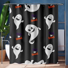 Halloween Ghost Trick Or Treat Seamless Repeat Pattern Shower Curtain 60  X 72  (medium)  by KentuckyClothing