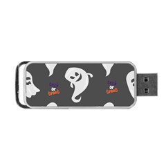 Halloween Ghost Trick Or Treat Seamless Repeat Pattern Portable Usb Flash (two Sides) by KentuckyClothing