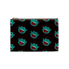 Frankenstein Halloween Seamless Repeat Pattern  Cosmetic Bag (medium) by KentuckyClothing